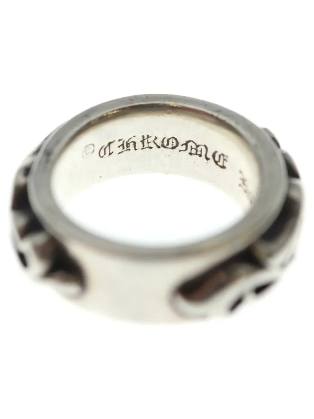 Chrome Hearts Dbl Narrow Vine Band Double Ring Silver